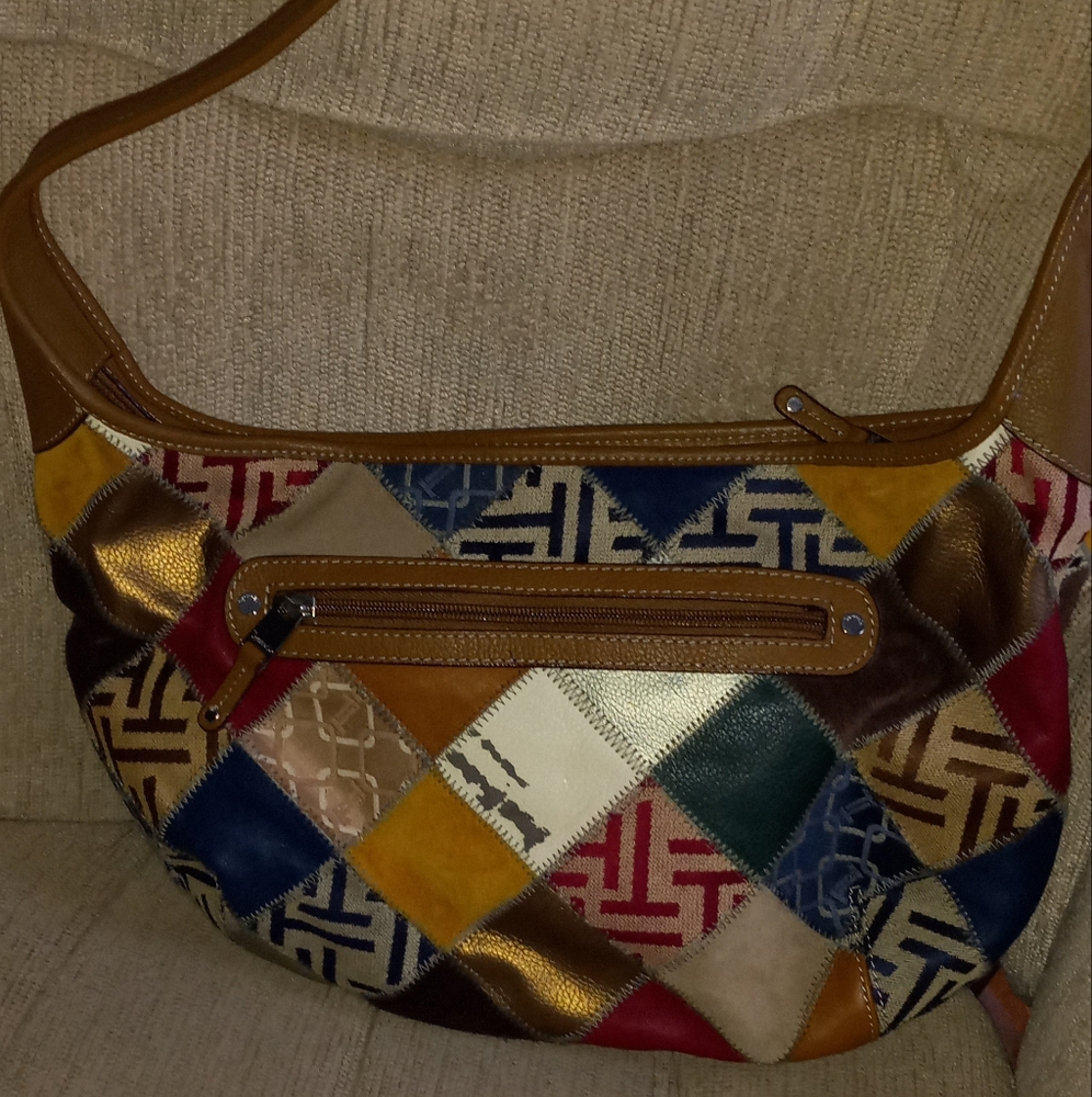 Tignanello Leather Patchwork Shoulder Bag - image 2